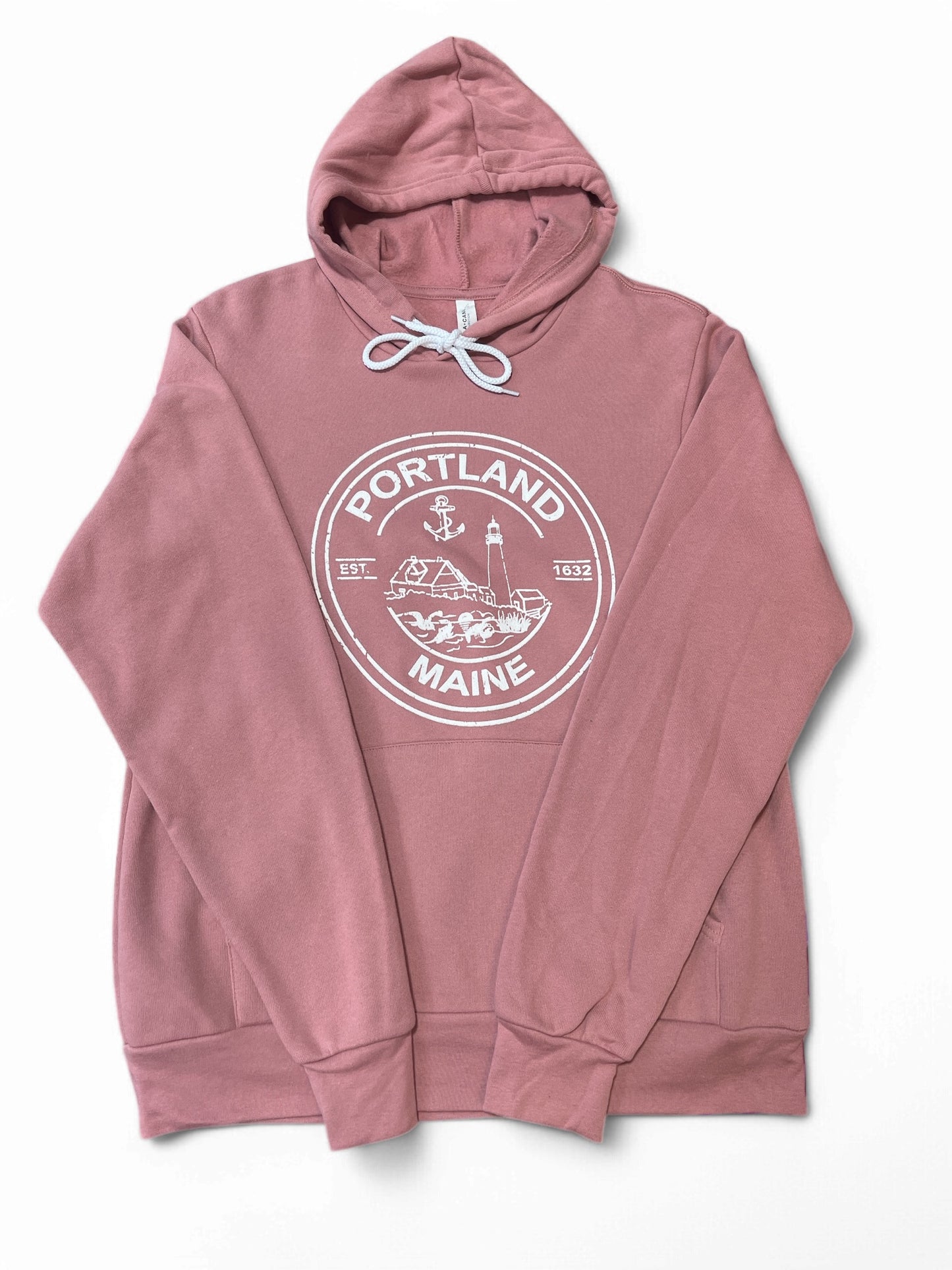 Portland, Maine Lighthouse & Anchor Hoodie