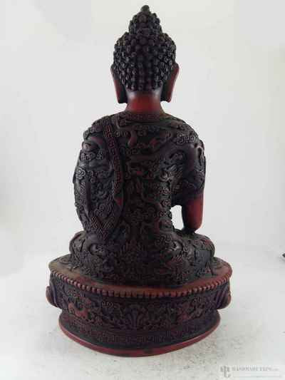 Resin Statue of Shakymuni Buddha Red