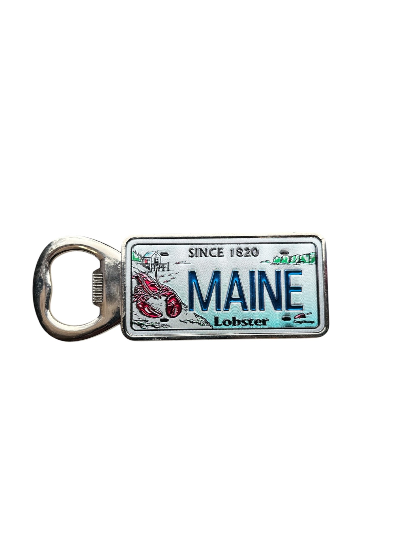 **Maine Lobster 1820 Bottle Opener Refrigerator Magnet**