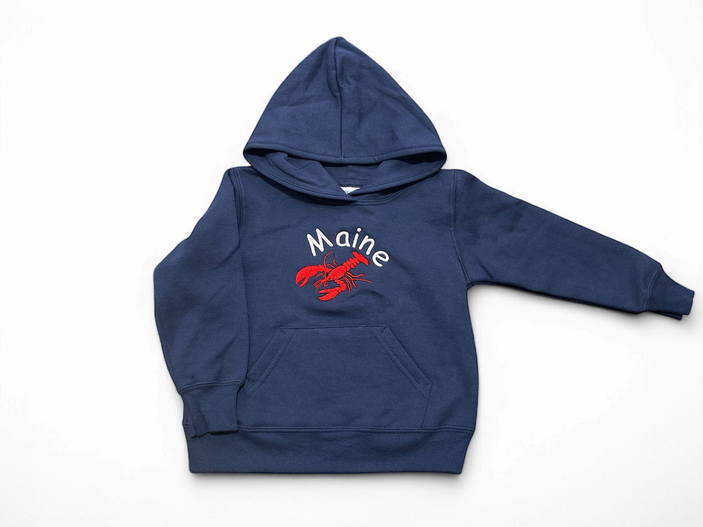 Toddler Fleece Hoodie With Maine Lobster Embroidered