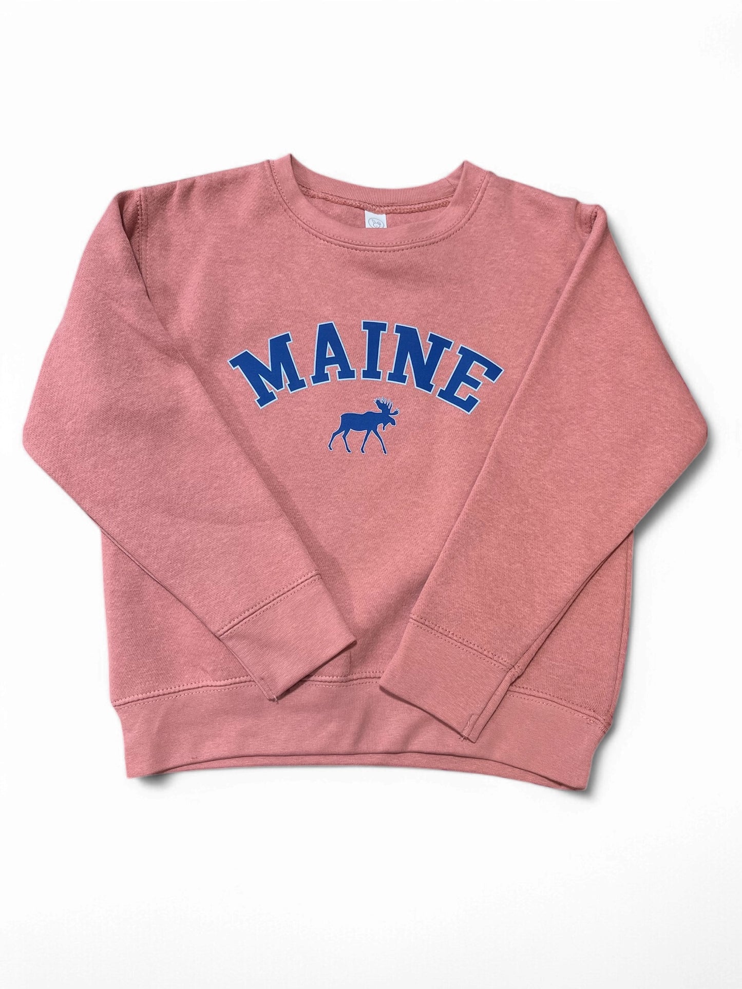 Youth Fleece crewneck - Maine Moose Print