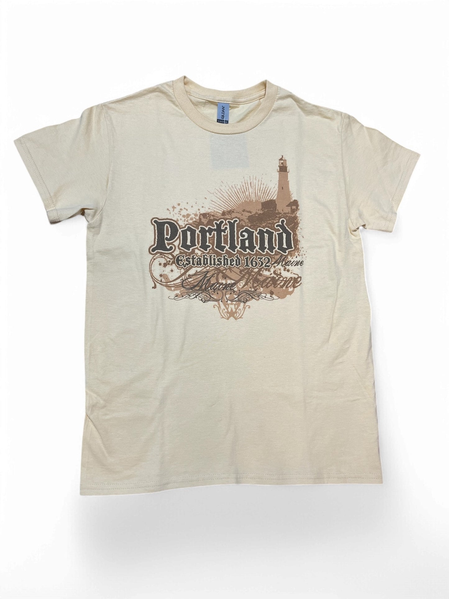 Portland, Maine Lighthouse Vintage T-Shirt