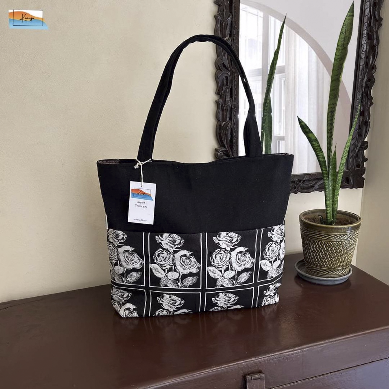 Classic Black Tote Bag