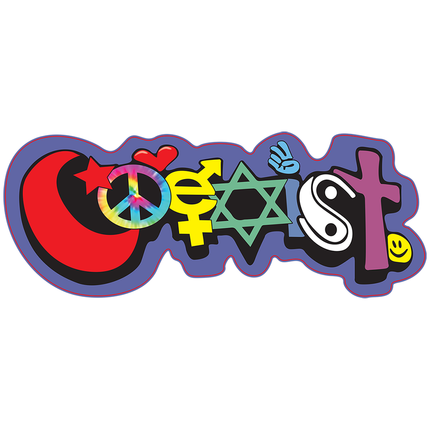 Coexist Hippes Style Sticker | 9"x3.75"