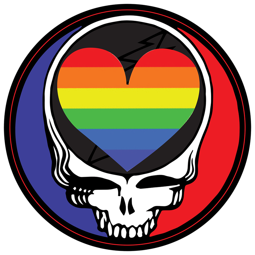 Grateful Dead Pride Heart Sticker | 4.25"x4.25"