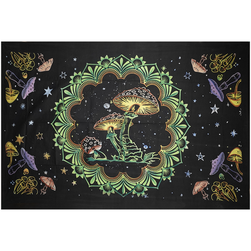 ThreadHeads Mushroom Mandala Tapestry | 55"x83"