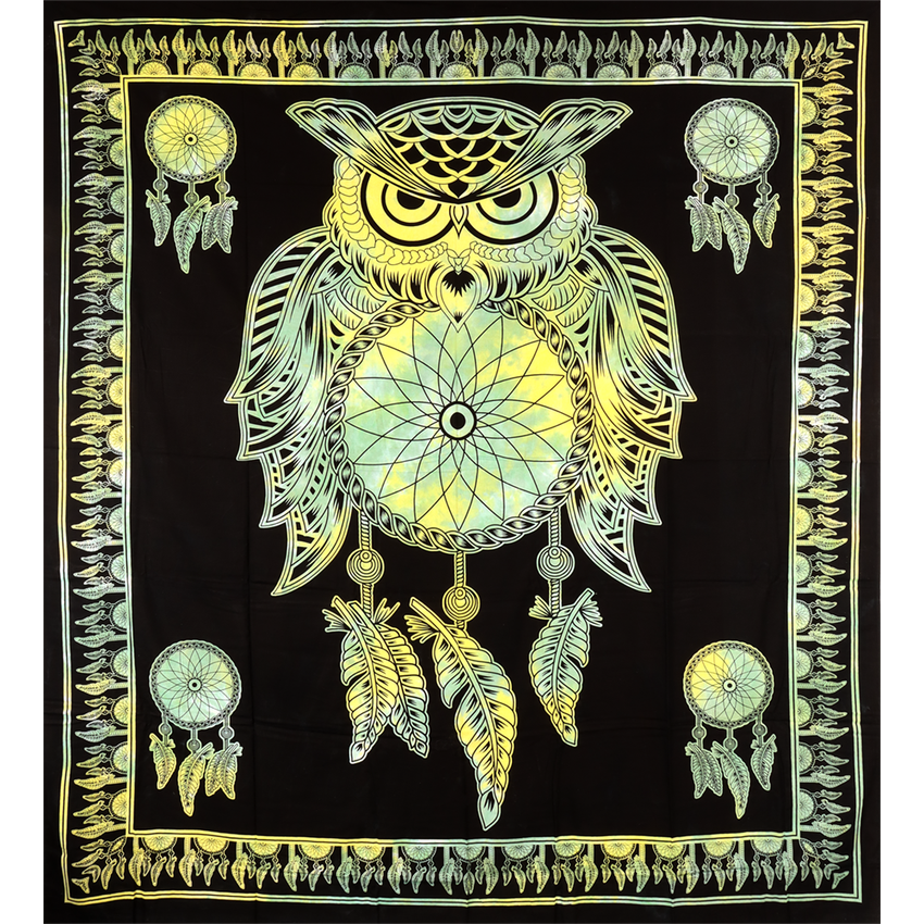 Owl Tie Dye Tapestry | 85" x 100"