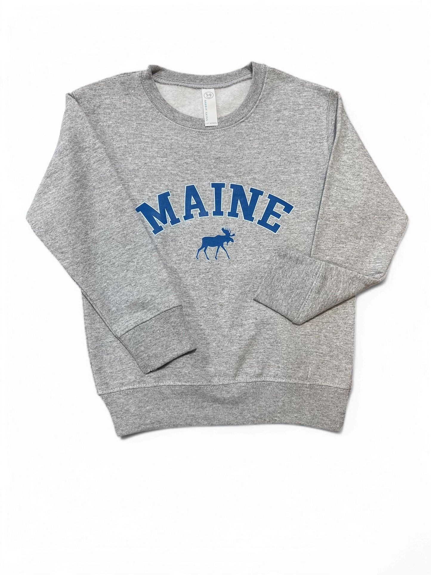 Youth Fleece crewneck - Maine Moose Print