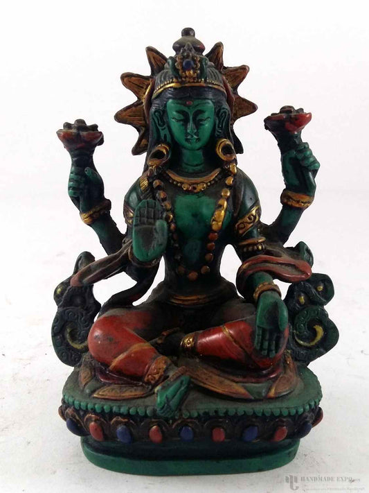 Resin Statue of Laxmi - Painted