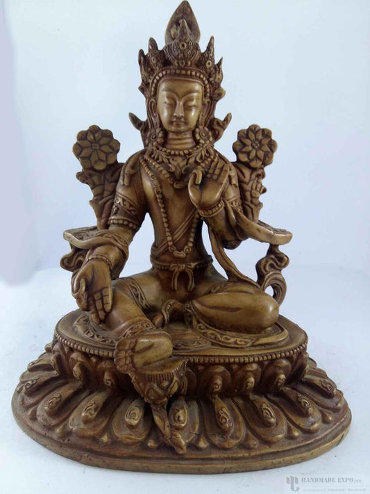 Resin Statue of Green Tara White