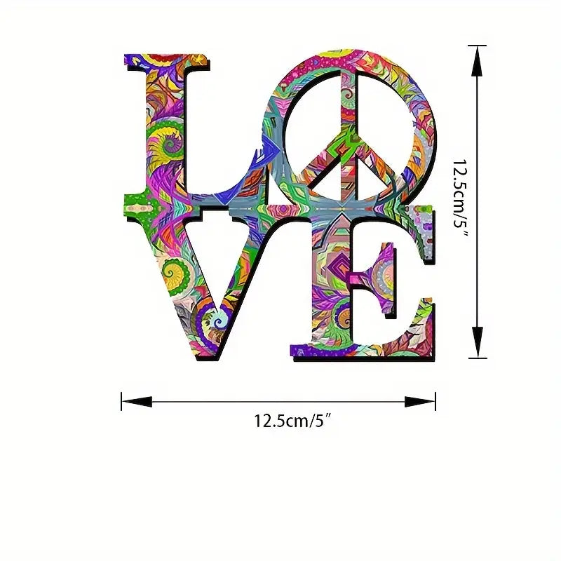 Love And Peace Vinyl Decal Sticker 5" x 5"