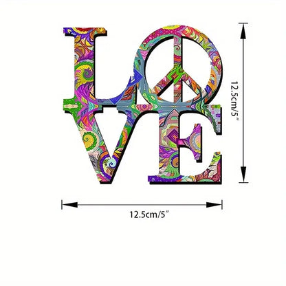 Love And Peace Vinyl Decal Sticker 5" x 5"