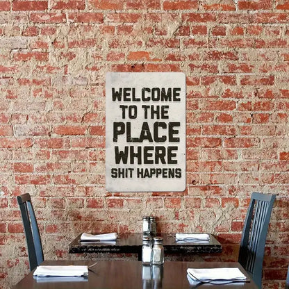 Shit Happens Metal Vintage Sign
