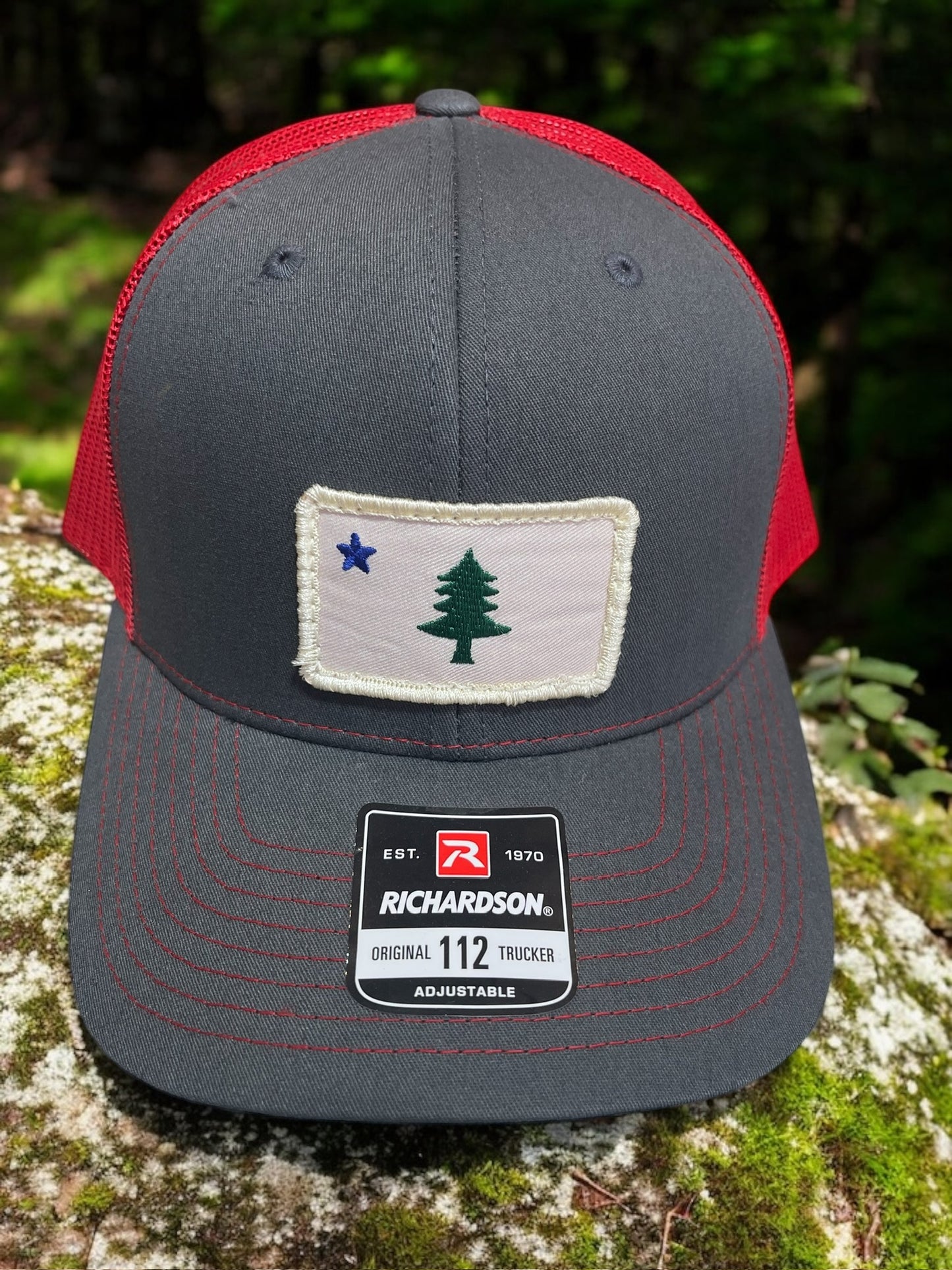 Maine Original Flag Patch Sewn Hats