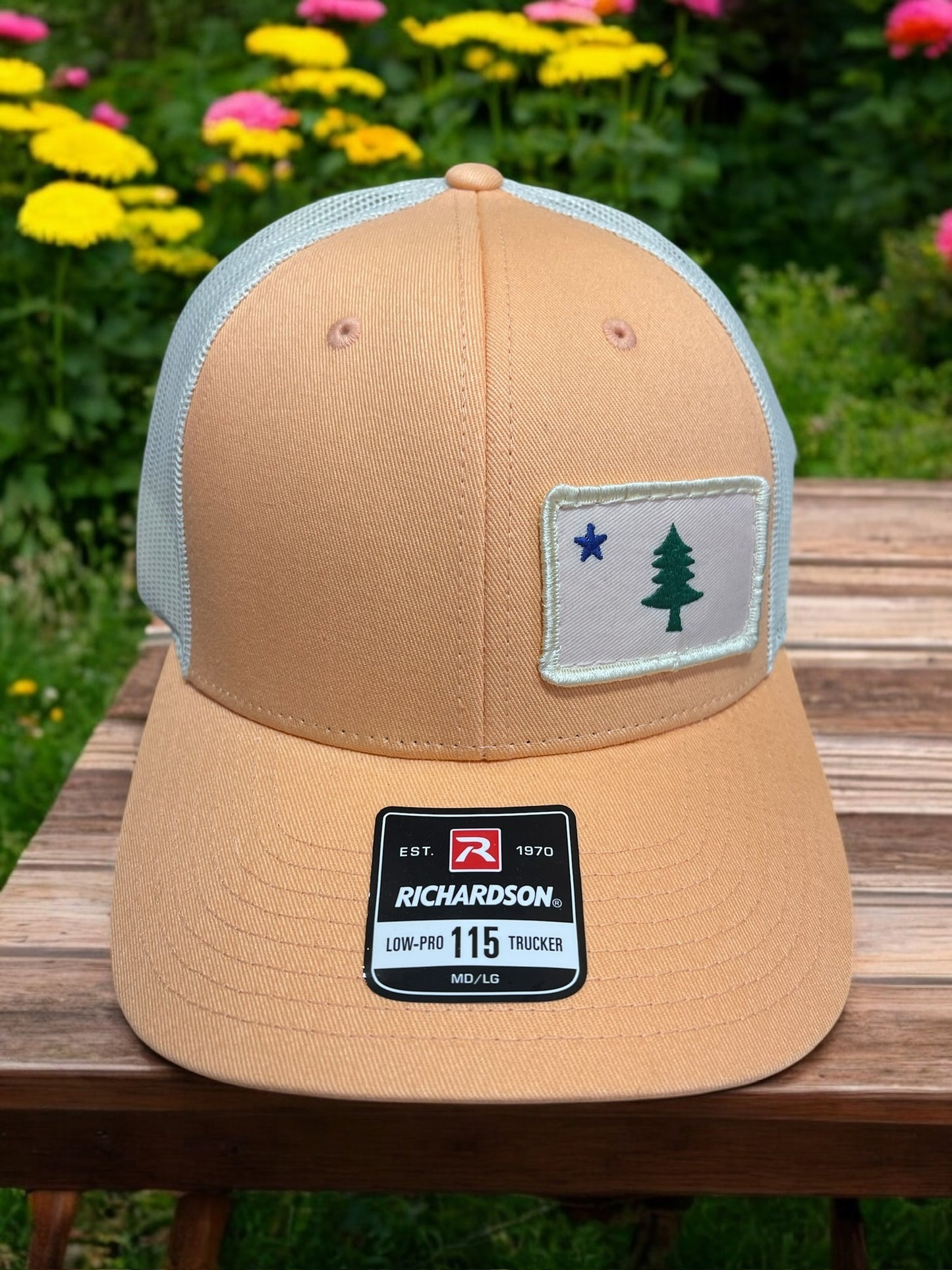 Maine Original Flag Patch Sewn Hats