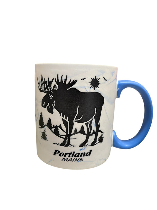 Moose Scenery with Portland, Maine Coffee Mug