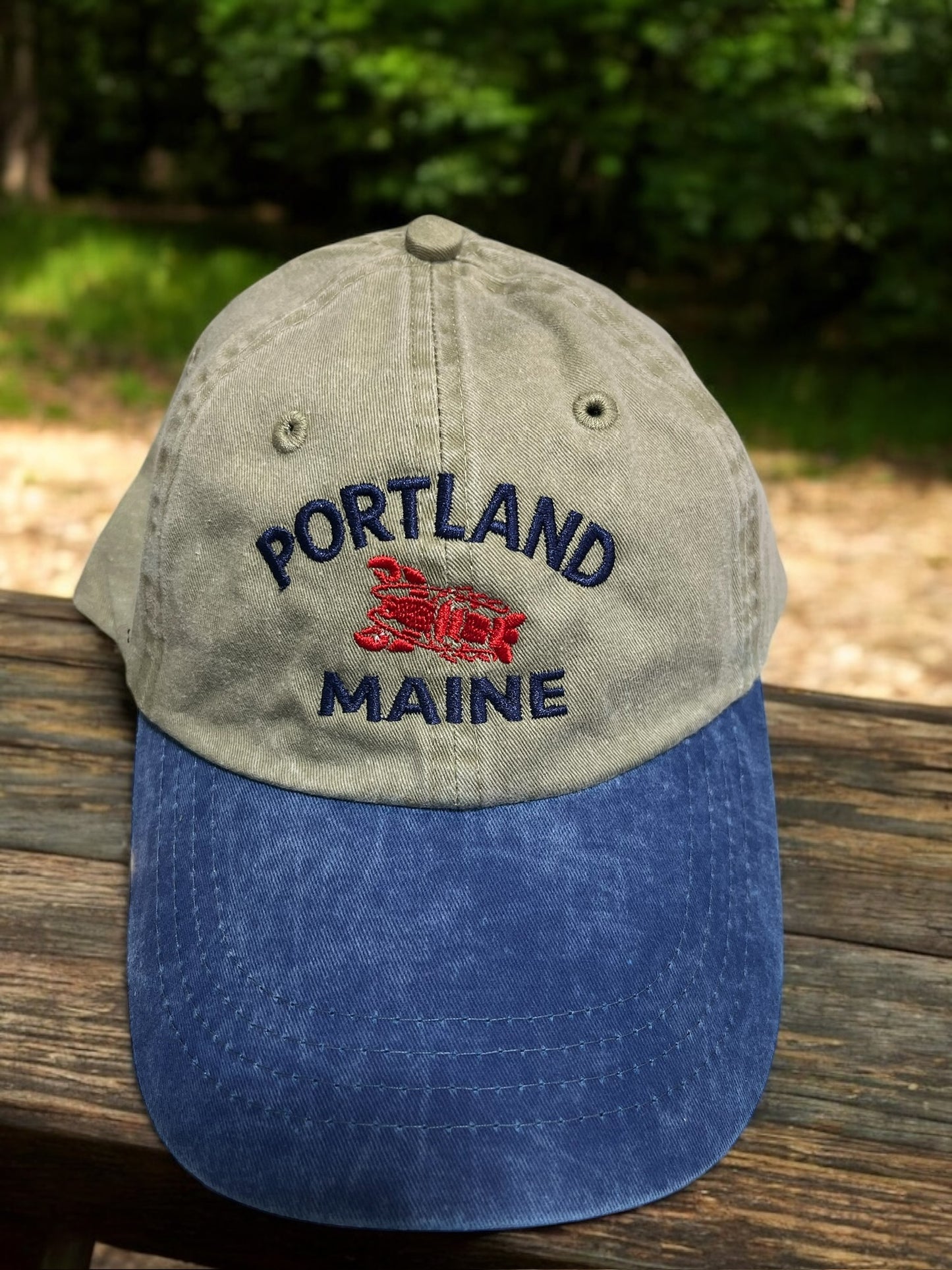 Two-tone Portland, Maine souvenir hats