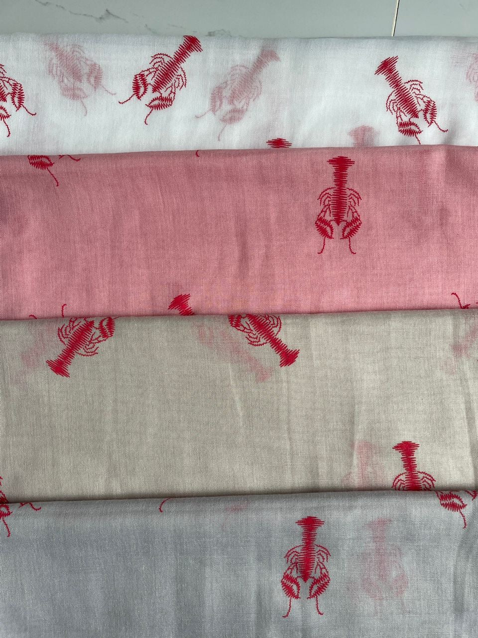 🦞 Maine Lobster Chiffon Scarf (31.5” x 72”)