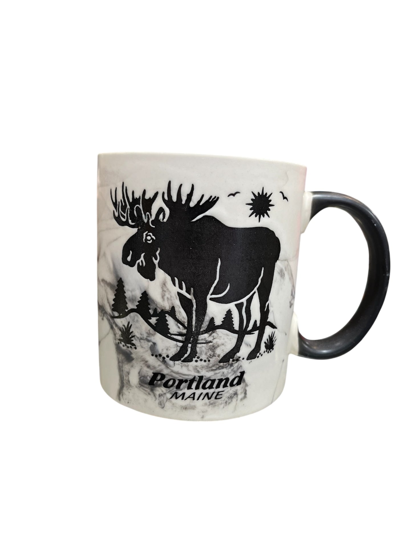 Moose Scenery with Portland, Maine Coffee Mug