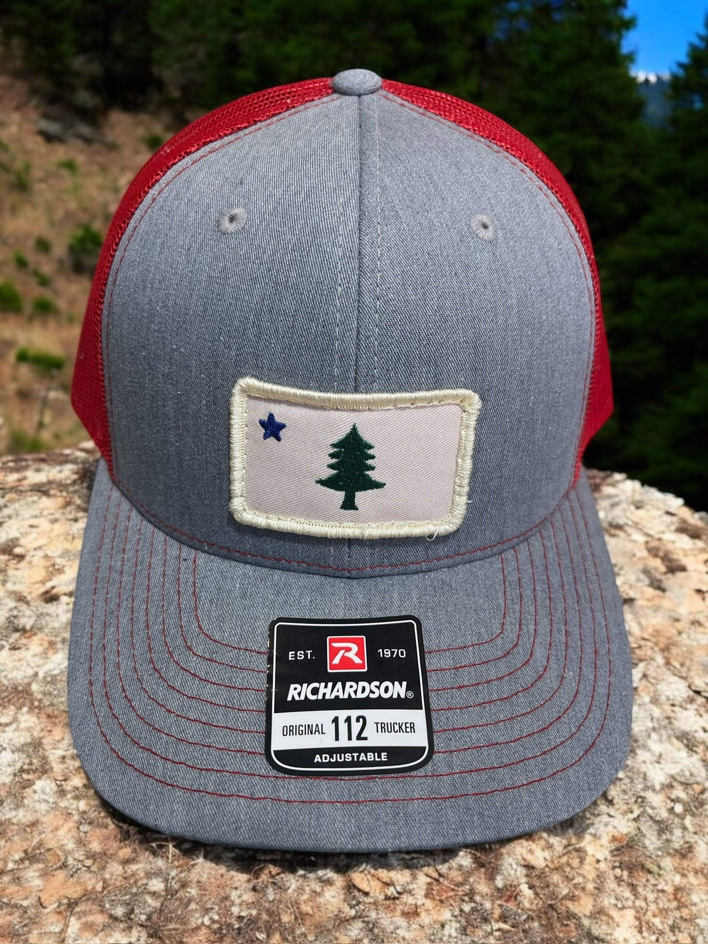 Maine Original Flag Patch Sewn Hats