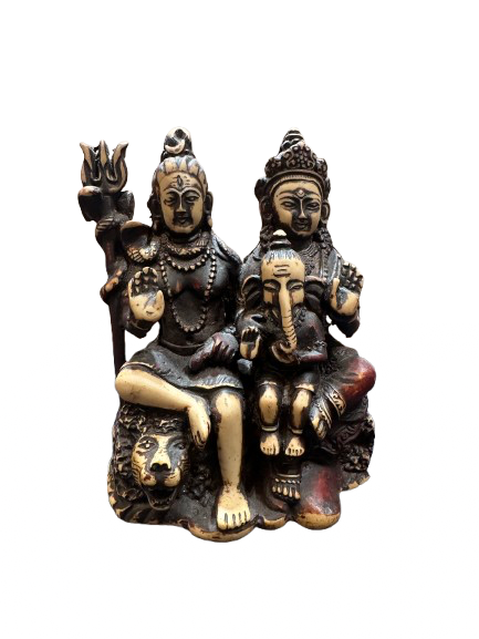 Family of God Shiva Resin Statue