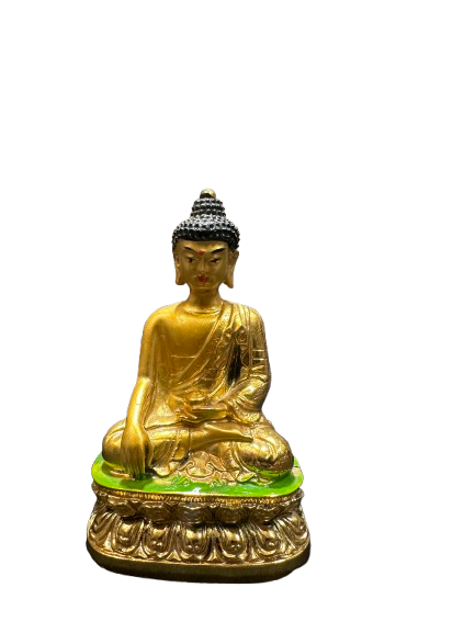 Golden Color Shakyamuni Buddha Statue for Home and Car Dashboard