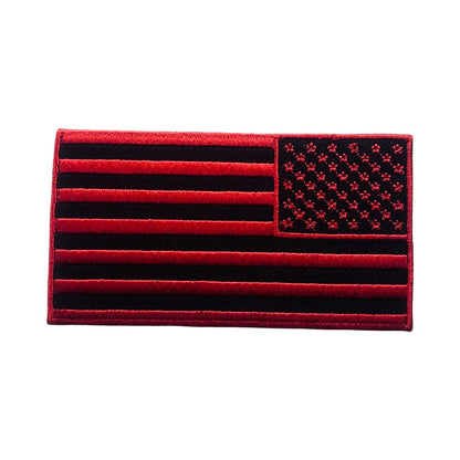 USA Patch Reversed Black & Red