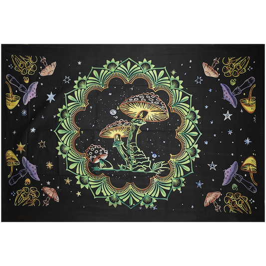ThreadHeads Mushroom Mandala Tapestry | 55"x83"