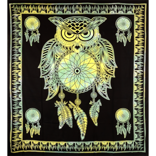 Owl Tie Dye Tapestry | 85" x 100"